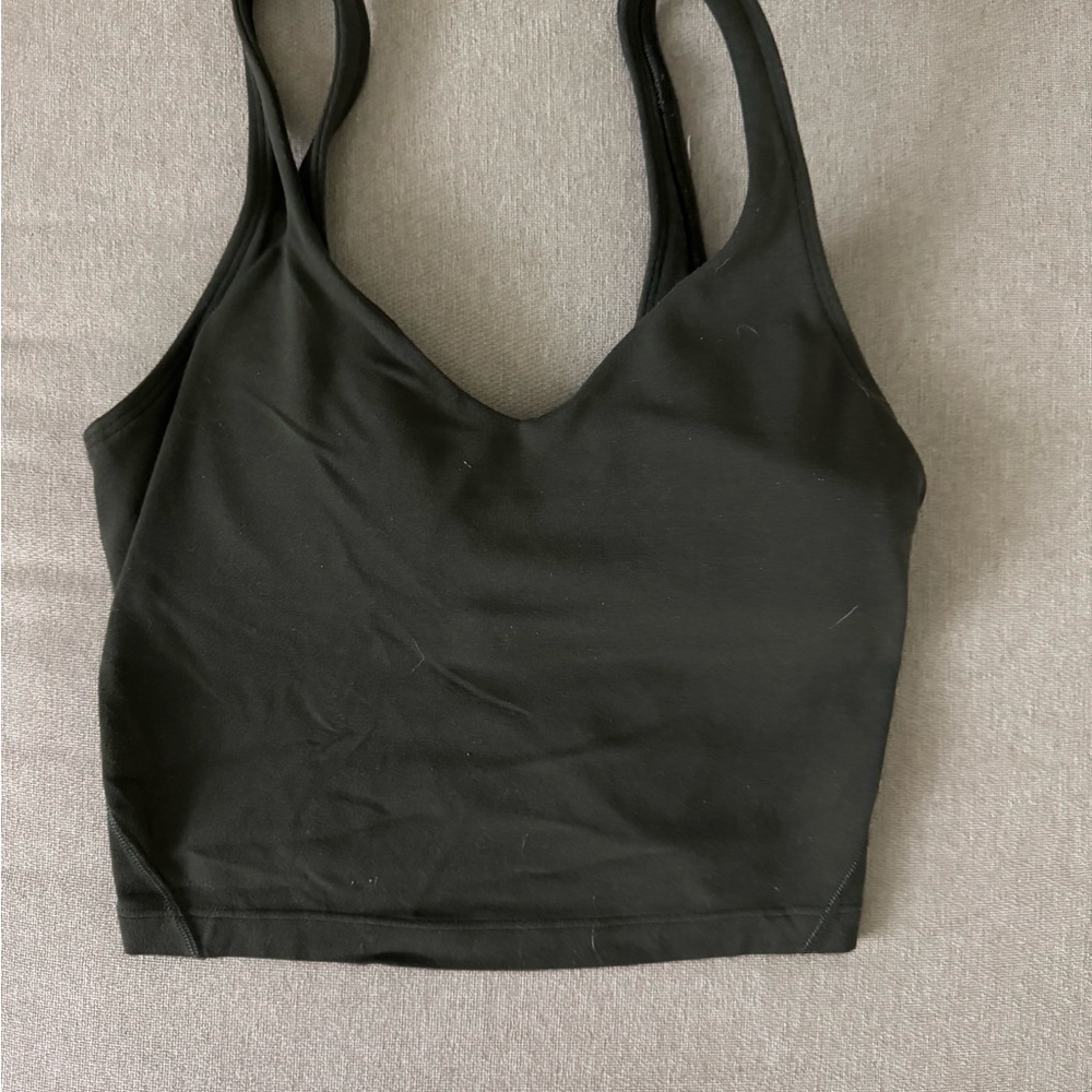 Lululemon Athletica  Crop Top-Army green